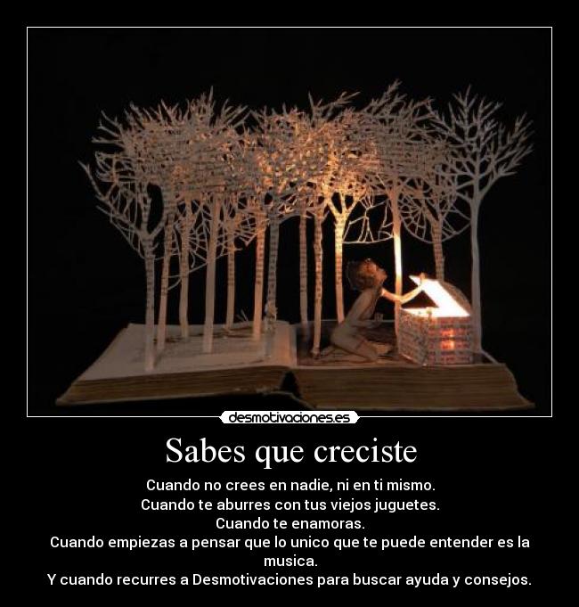 Sabes que creciste - 