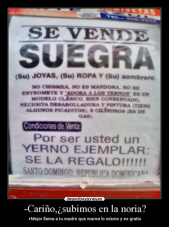 -Cariño,¿subimos en la noria? -
