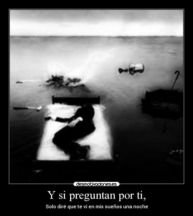 Y si preguntan por ti, - Solo diré que te vi en mis sueños una noche