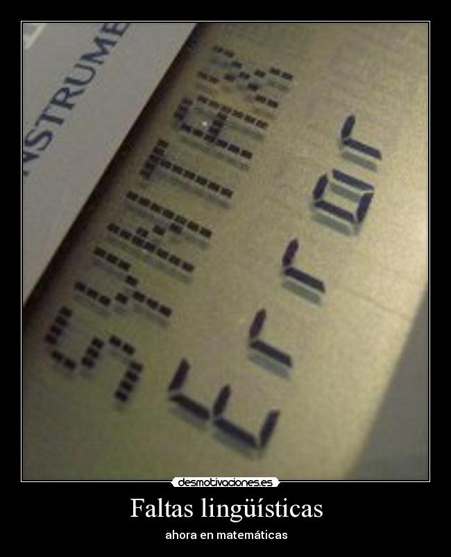 Faltas lingüísticas - 