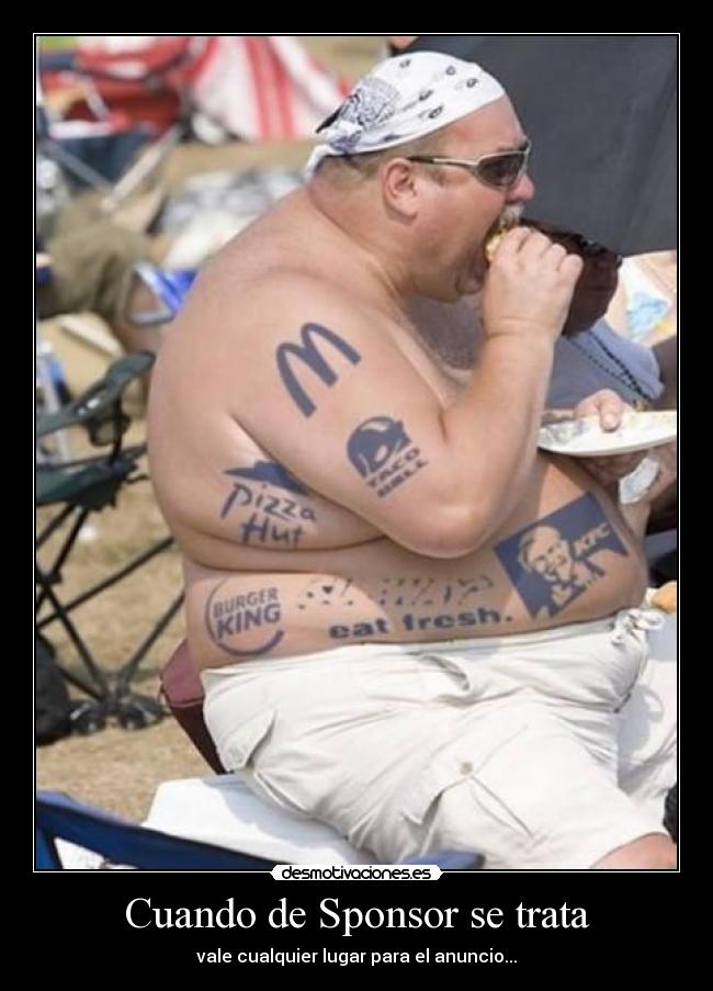 Cuando de Sponsor se trata - vale cualquier lugar para el anuncio...