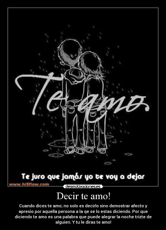 Decir te amo! -