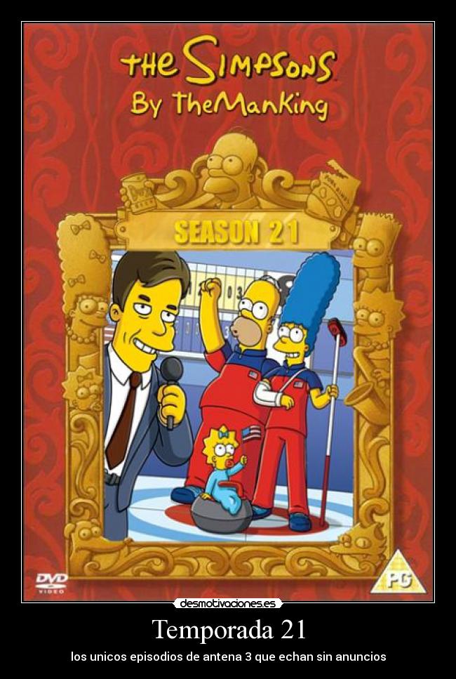 Temporada 21 - los unicos episodios de antena 3 que echan sin anuncios