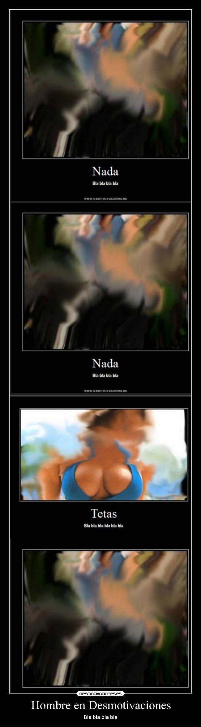 Hombre en Desmotivaciones - Bla bla bla bla