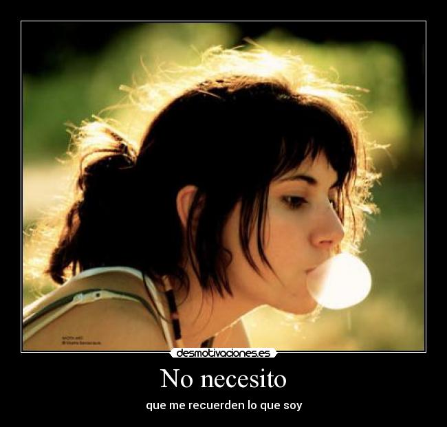 No necesito -