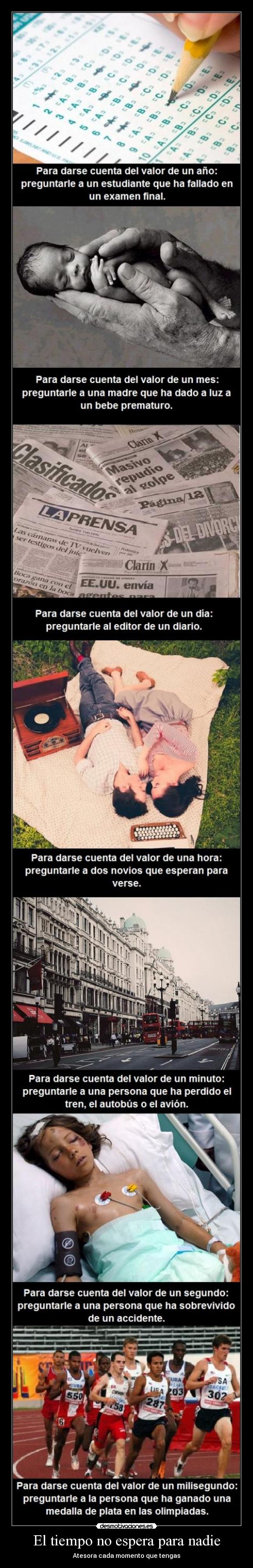 El tiempo no espera para nadie -