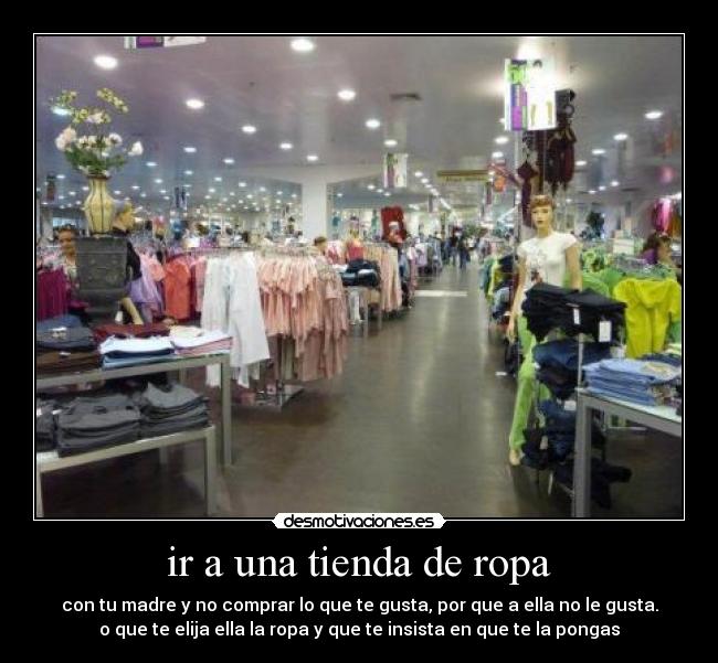 ir a una tienda de ropa -