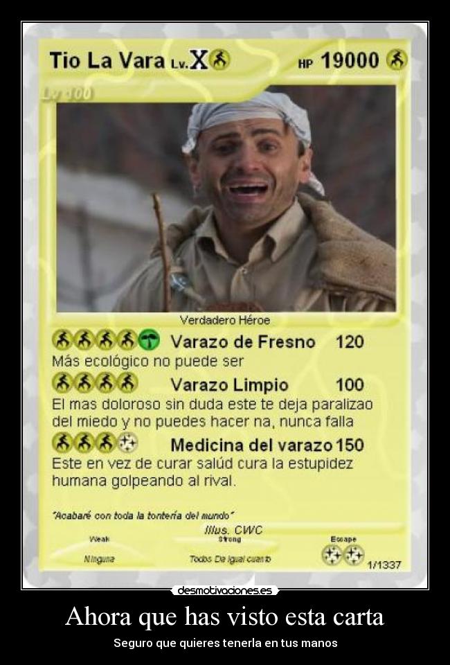carteles tio vara pokemon carta desmotivaciones