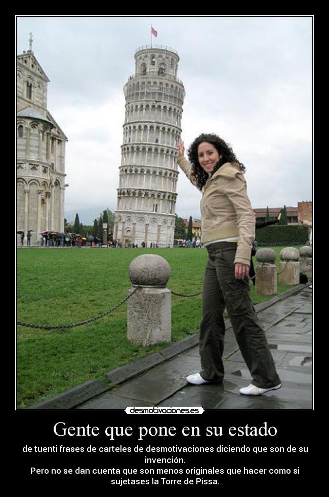 Gente que pone en su estado - 