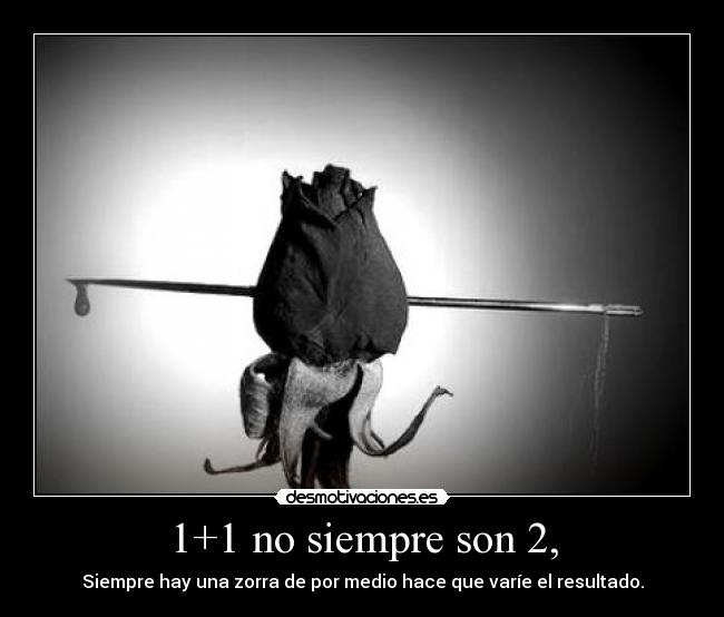 1+1 no siempre son 2, -