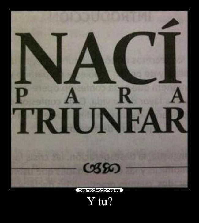 Y tu? -