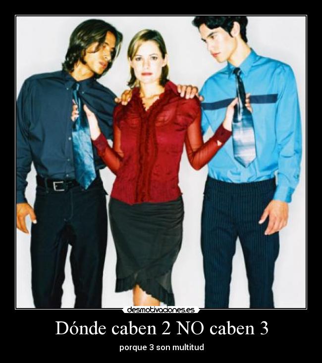 Dónde caben 2 NO caben 3 -