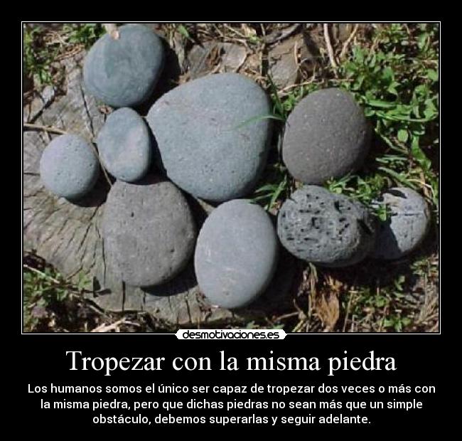 Tropezar con la misma piedra -