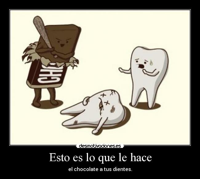 Esto es lo que le hace - el chocolate a tus dientes.