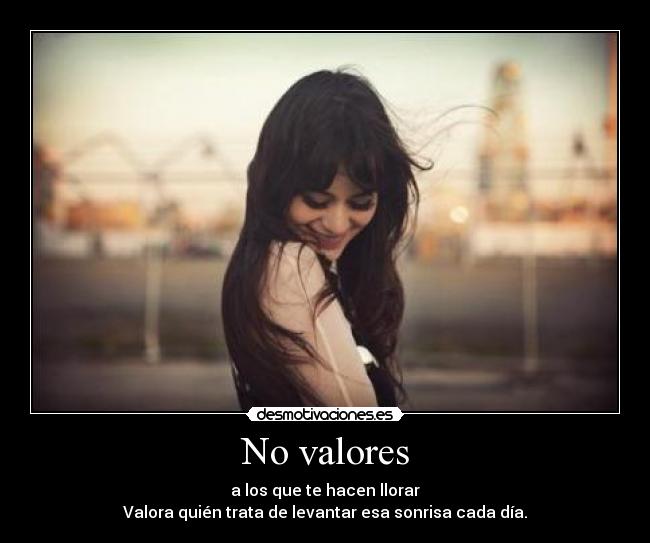 No valores -