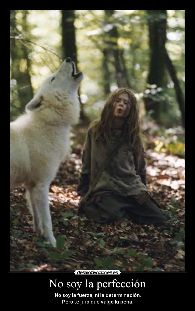 No soy la perfección - No soy la fuerza, ni la determinación.
Pero te juro que valgo la pena.