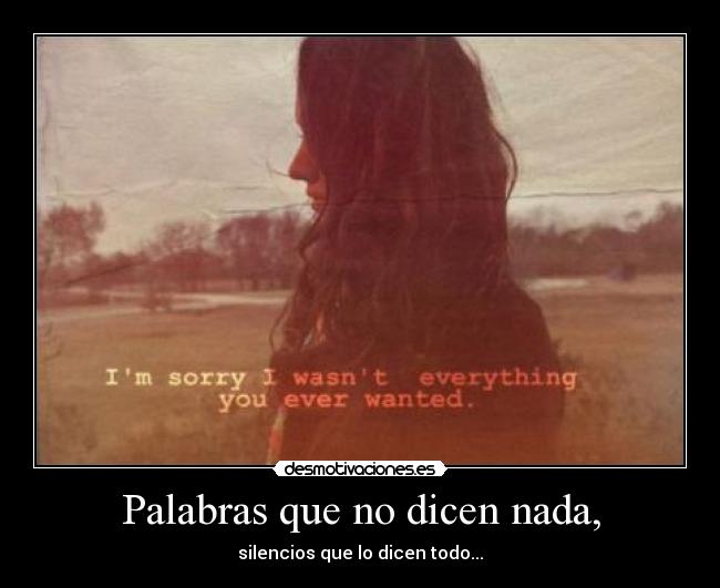 Palabras que no dicen nada, -