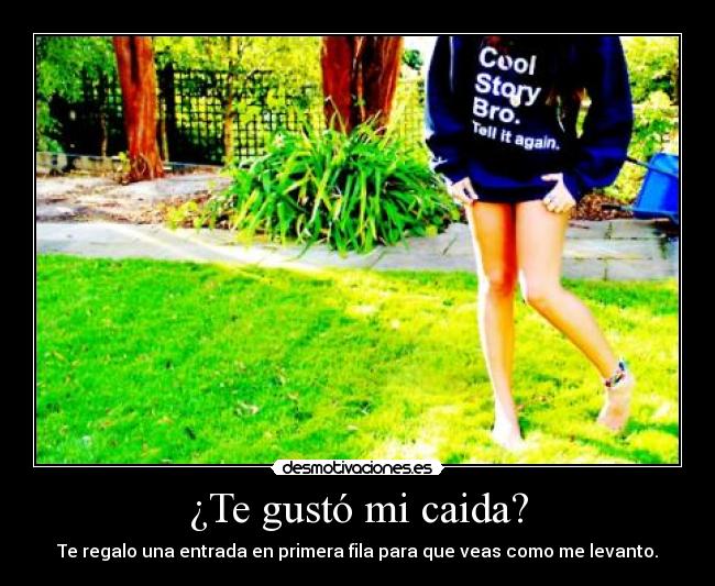 ¿Te gustó mi caida? -
