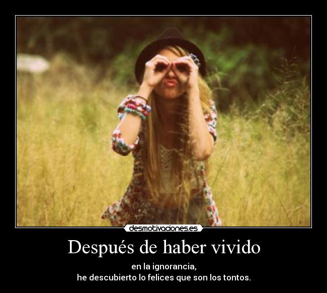 Después de haber vivido -