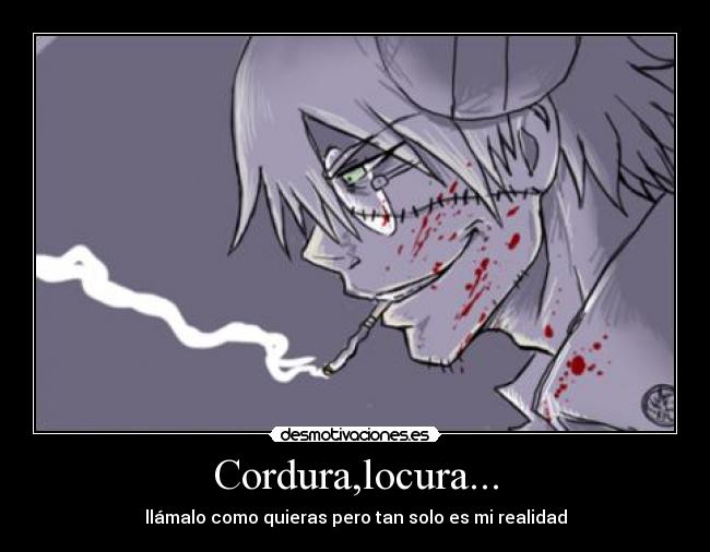 carteles soul eater anime manga stein locura trolololo estoy loca problem desmotivaciones