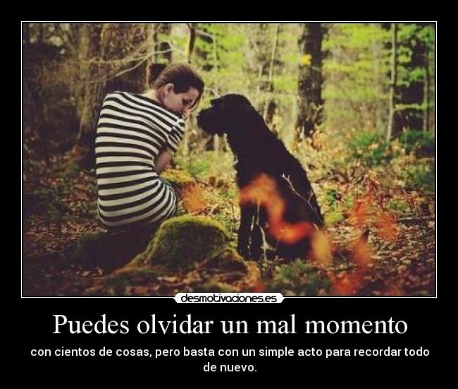 Puedes olvidar un mal momento - 