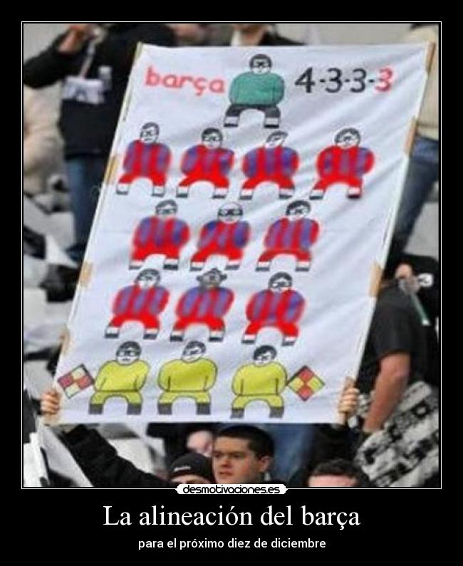 La alineación del barça -