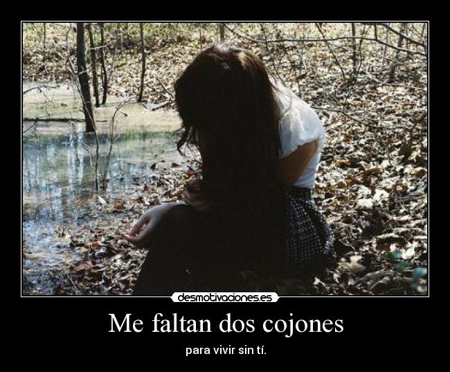 Me faltan dos cojones - para vivir sin tí.