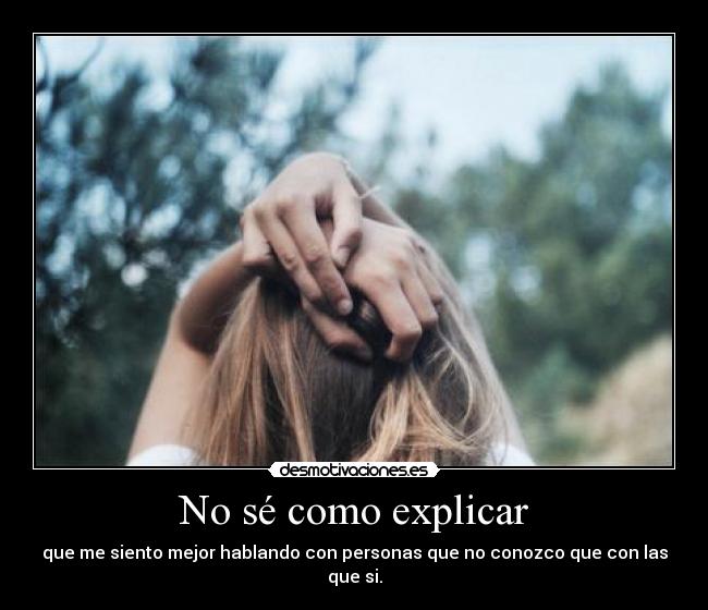 No sé como explicar - 