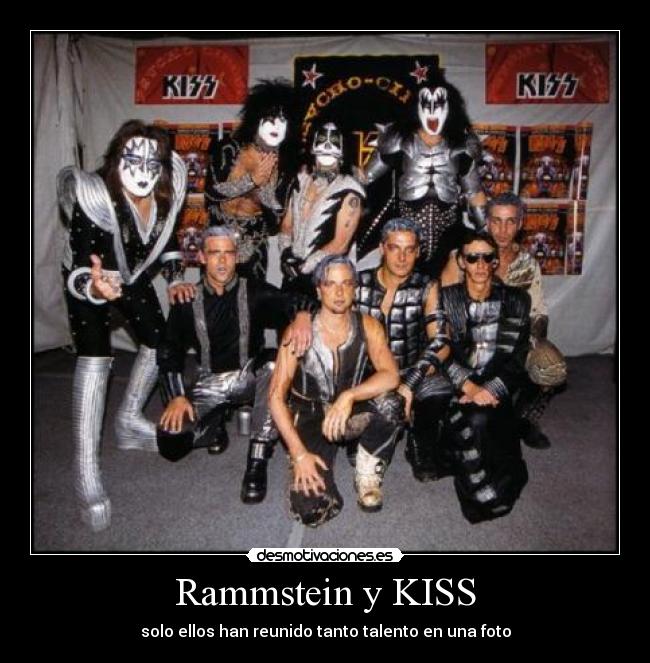 Rammstein y KISS - solo ellos han reunido tanto talento en una foto