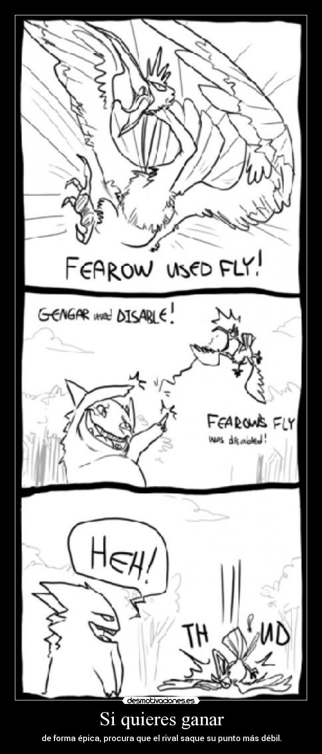 carteles ferdo gengar fearow heh desmotivaciones