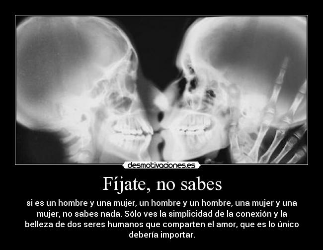 Fíjate, no sabes - 
