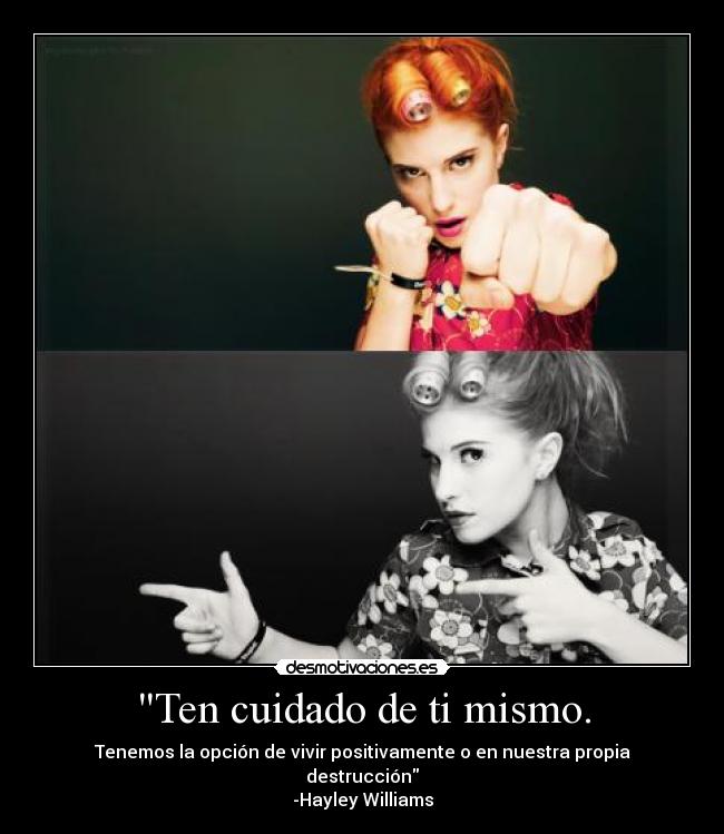 carteles hayley williams paramore destruccion desmotivaciones