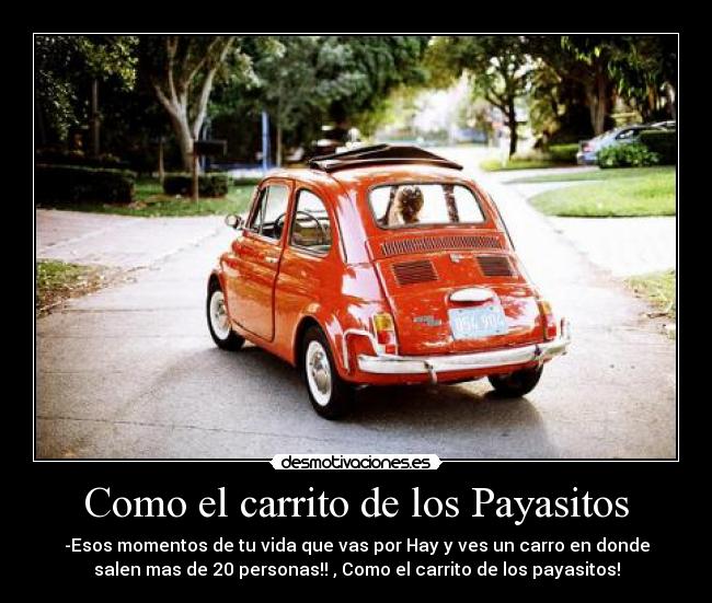 carteles carrito los payasitos desmotivaciones