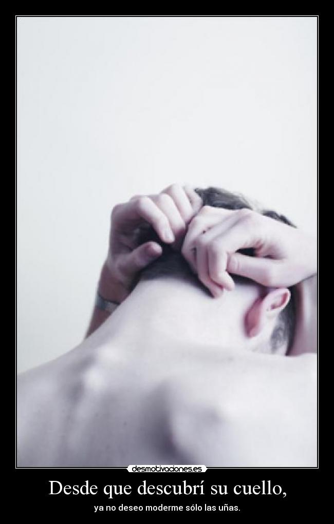 Desde que descubrí su cuello, -