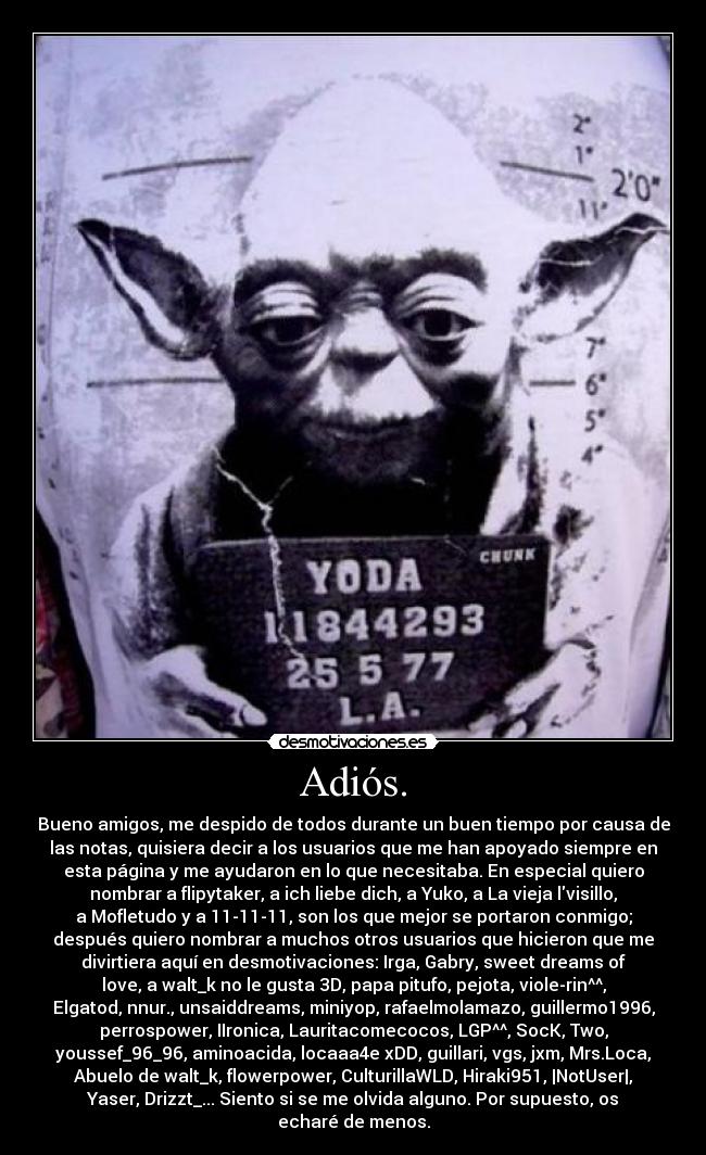 carteles foto yoda porque antigua imagen luul echare mucho menos todos menos walt desmotivaciones