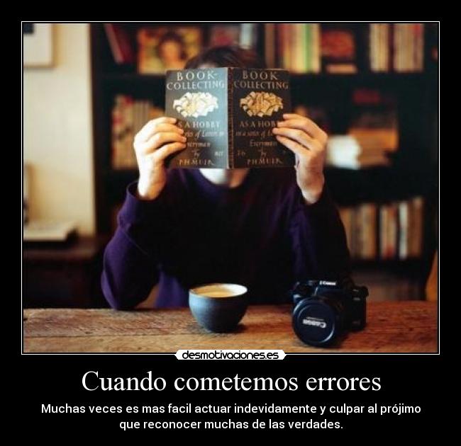 Cuando cometemos errores -