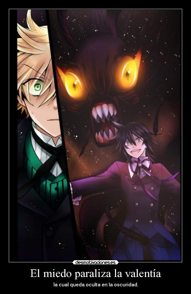 carteles miedo pandora hearts bezarius desmotivaciones