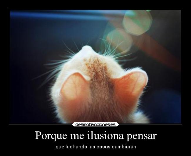Porque me ilusiona pensar -