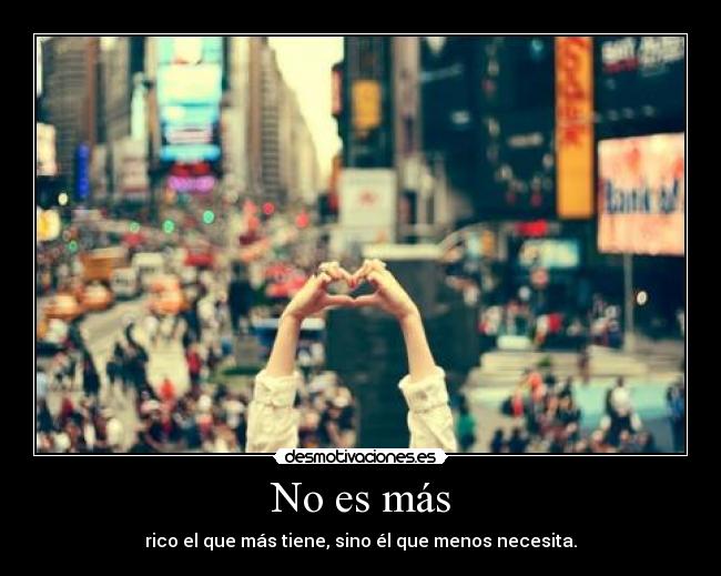 No es más -