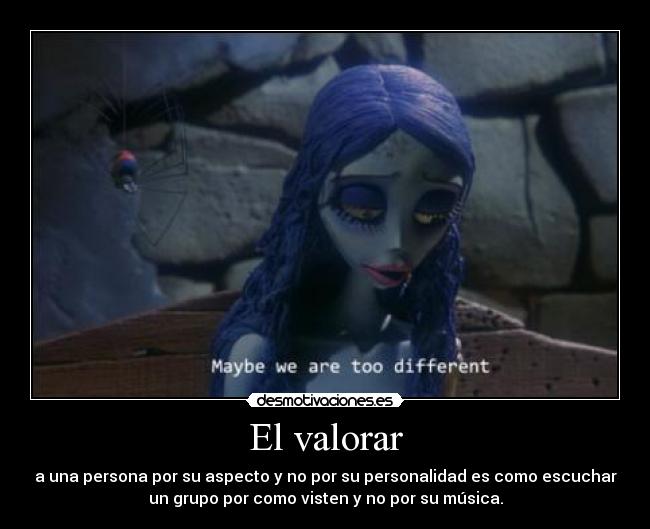 El valorar -