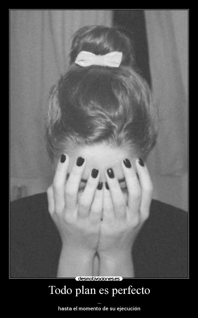 Todo plan es perfecto - ...
hasta el momento de su ejecución