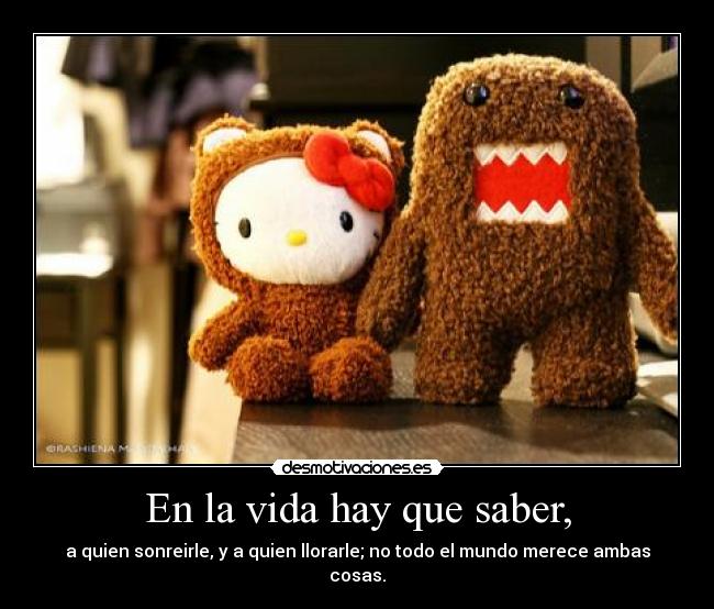 En la vida hay que saber, -