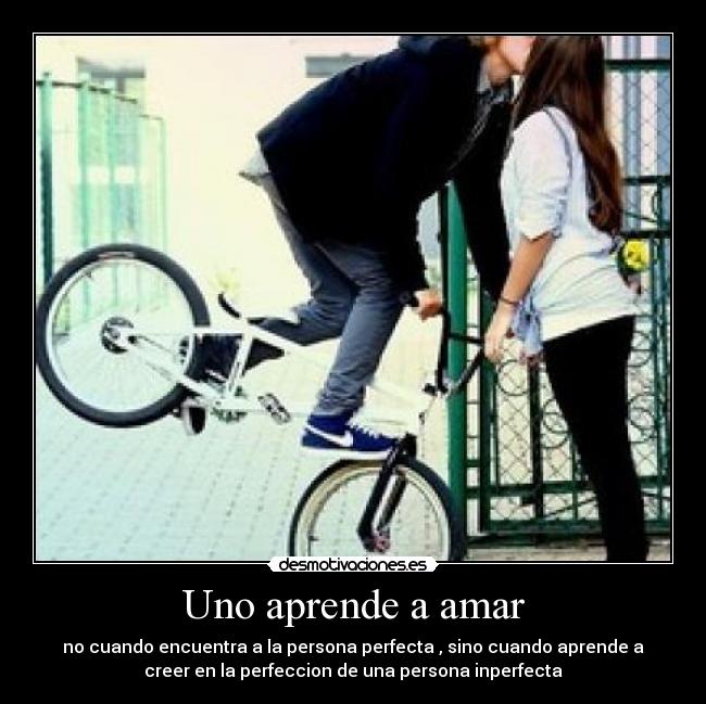 Uno aprende a amar - no cuando encuentra a la persona perfecta , sino cuando aprende a
creer en la perfeccion de una persona inperfecta♥