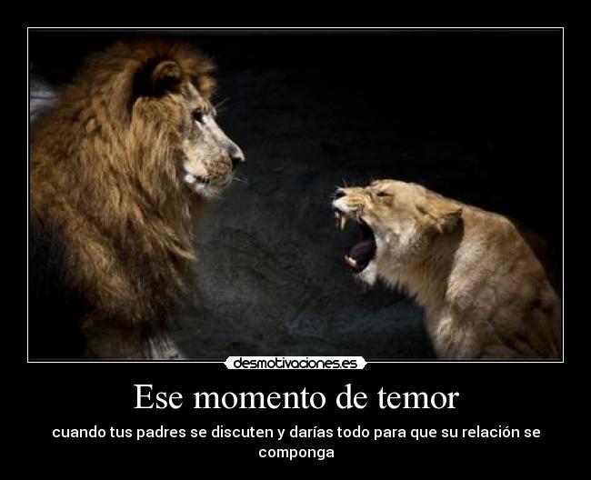 Ese momento de temor - 