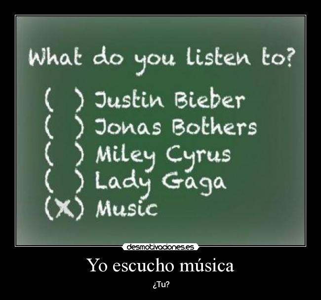 Yo escucho música -