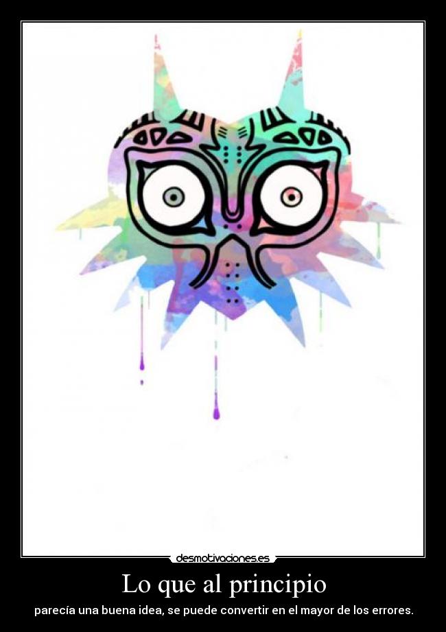 Lo que al principio -