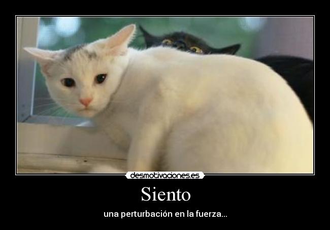 Siento - una perturbación en la fuerza...