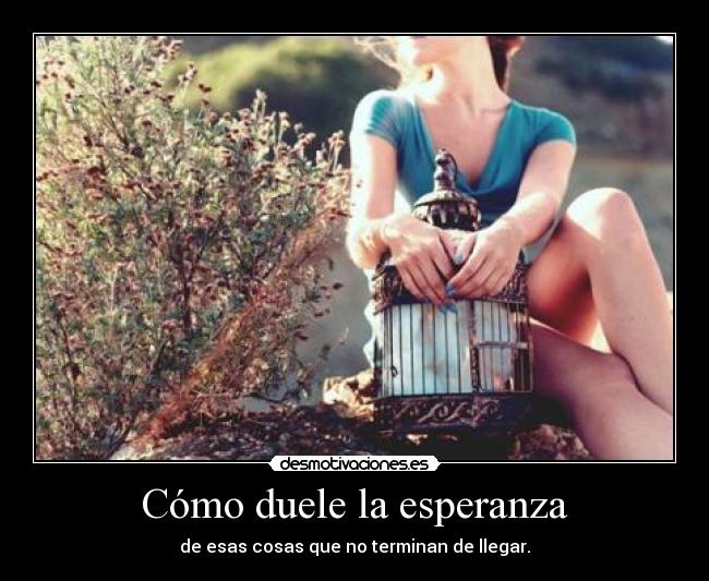 Cómo duele la esperanza -