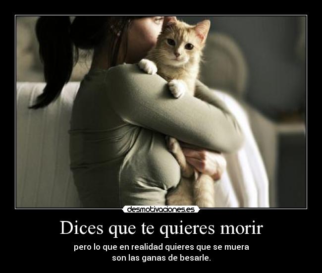 Dices que te quieres morir -