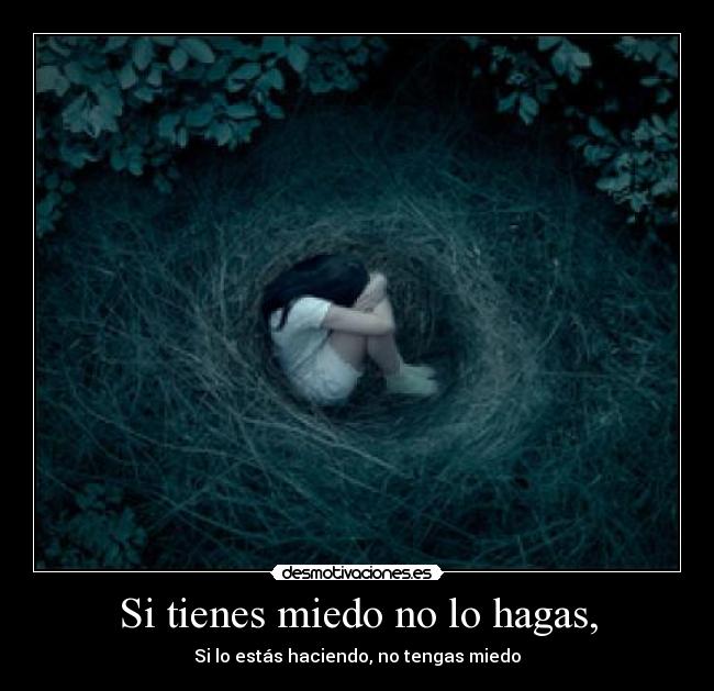 Si tienes miedo no lo hagas, - 